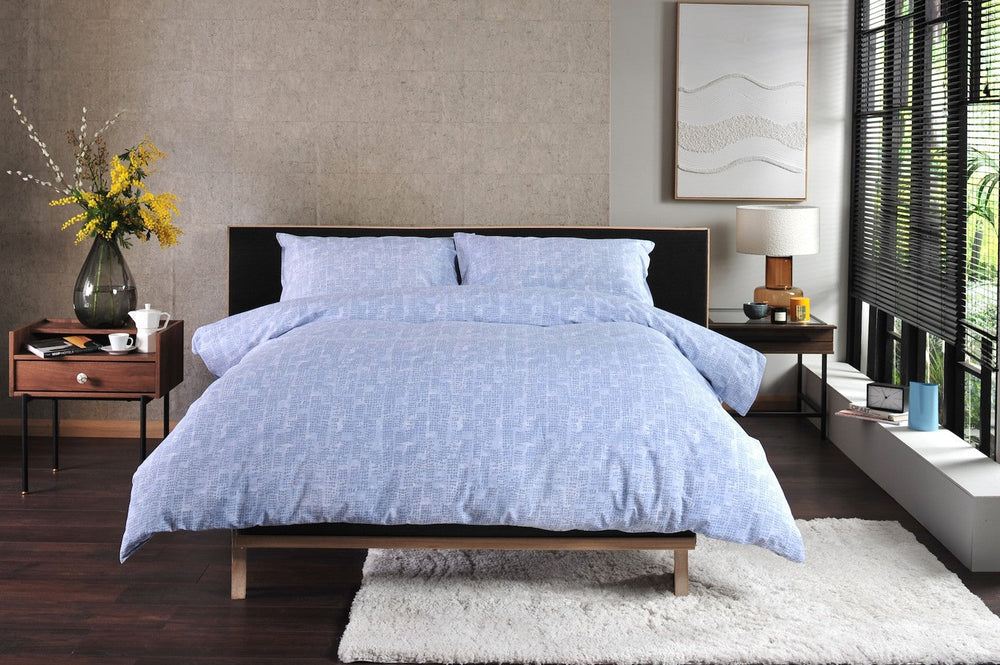 Blue Broken Texture Duvet Set