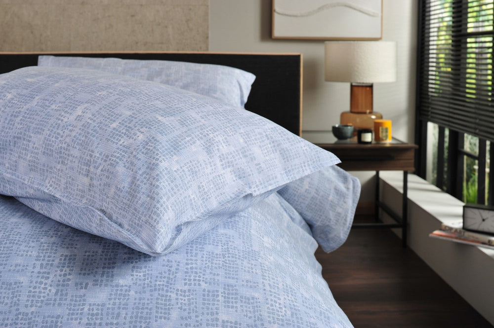 Blue Broken Texture Duvet Set