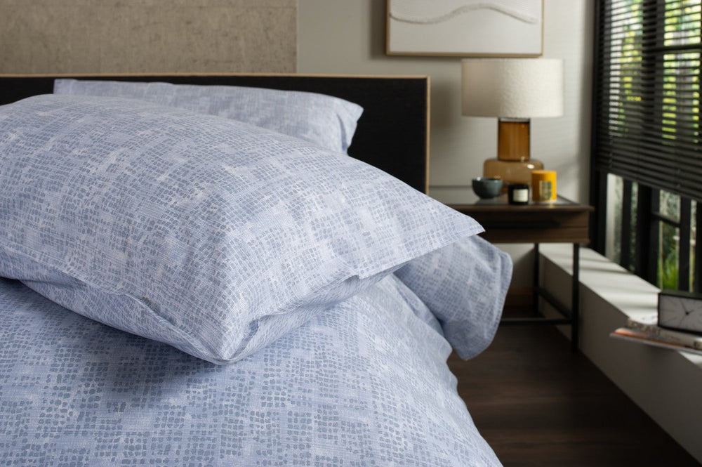 Blue Broken Texture Duvet Set