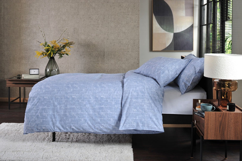 Blue Broken Texture Duvet Set