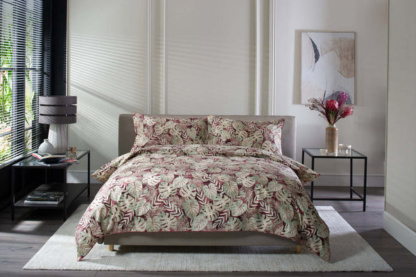 Tropical Garden Red Duvet Set