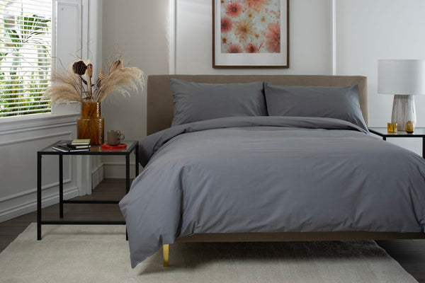 200TC Duvet Set Charcoal