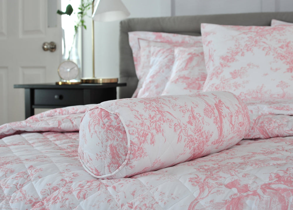 2021 Toile Bedspread Blue