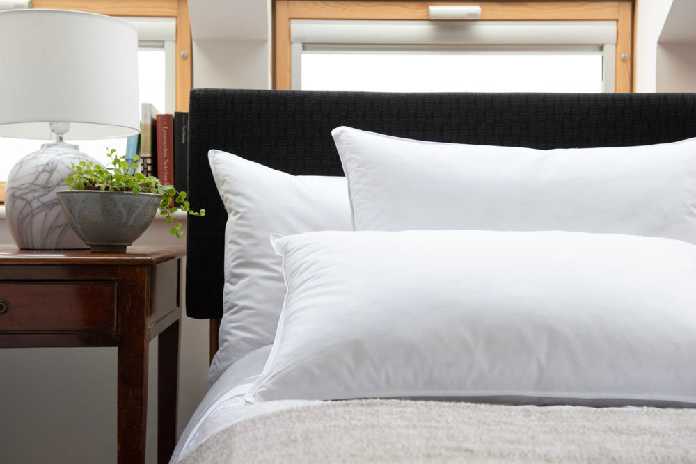 Duck Feather & Down Pillow Detail