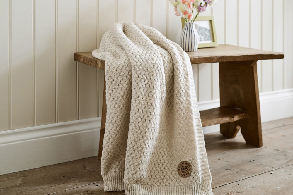 Cadenza Knitted Throw Cream
