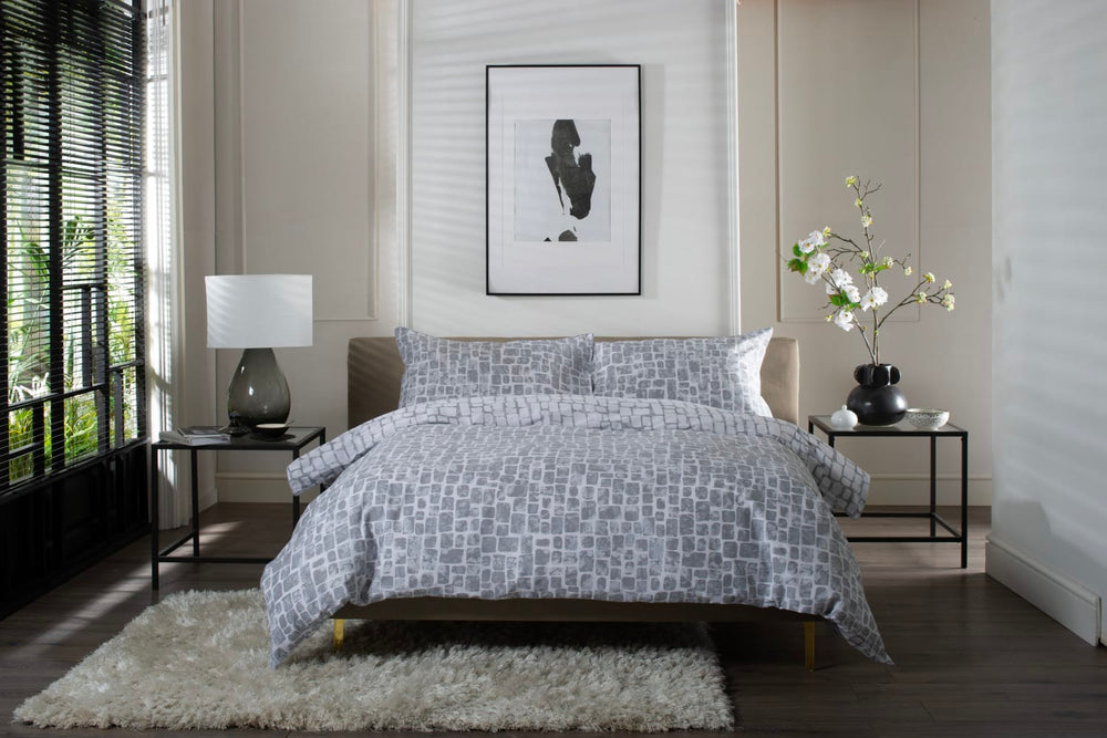 Tulle Duvet Set Grey