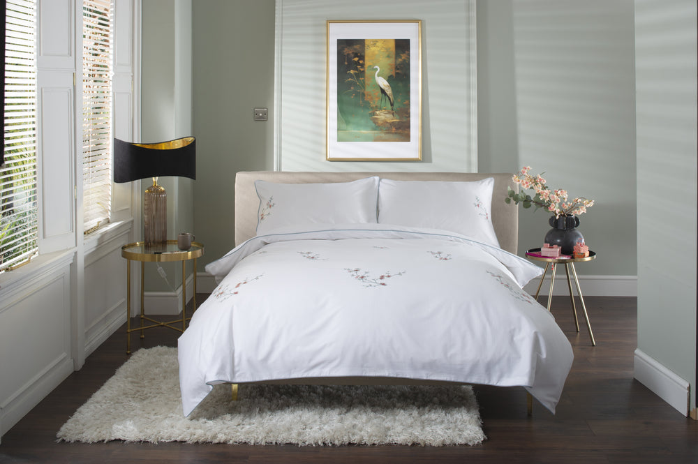Cherry Blossom Teal Duvet Set
