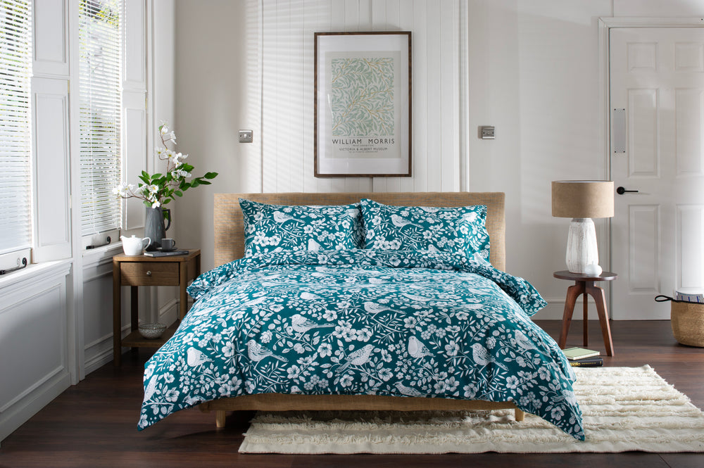 Woodland Bird Green Duvet Set