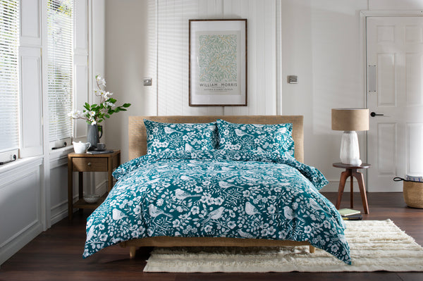 Woodland Bird Green Duvet Set